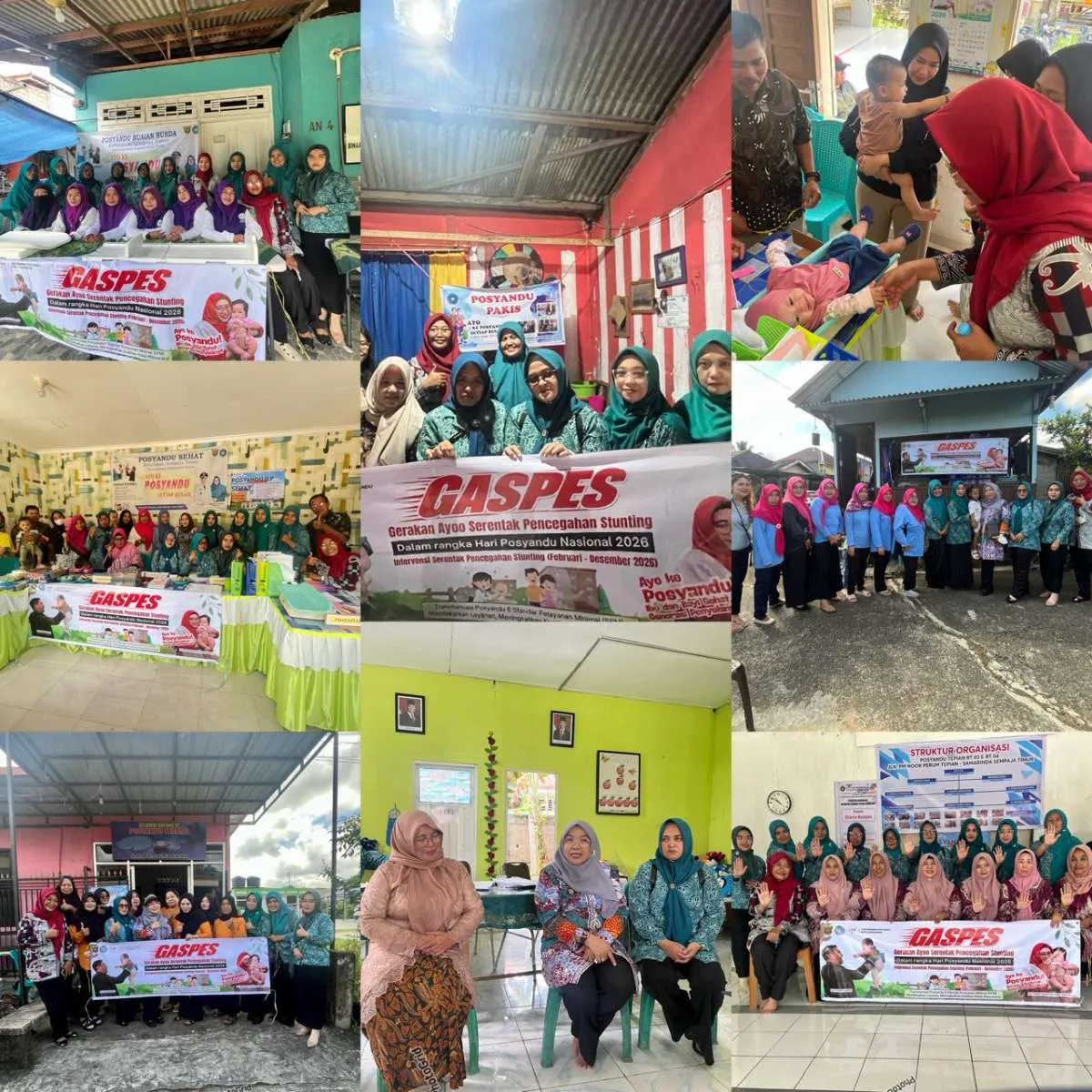 Monitoring GASPES Posyandu Serentak di Sempaja Timur