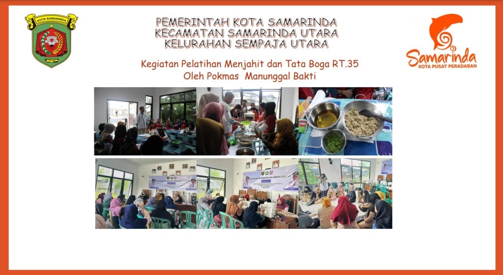 Kegiatan Pelatihan Menjahit dan Tata Boga RT.35