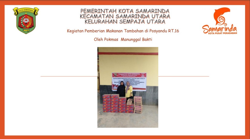 Kegiatan Pemberian Makanan Tambahan di Posyandu RT.16