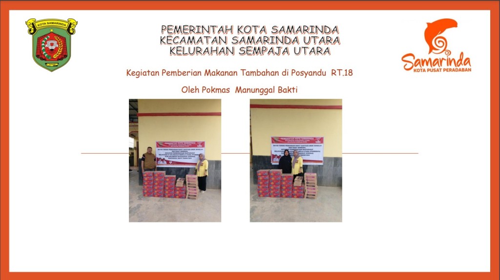 Kegiatan Pemberian Makanan Tambahan di Posyandu RT.18