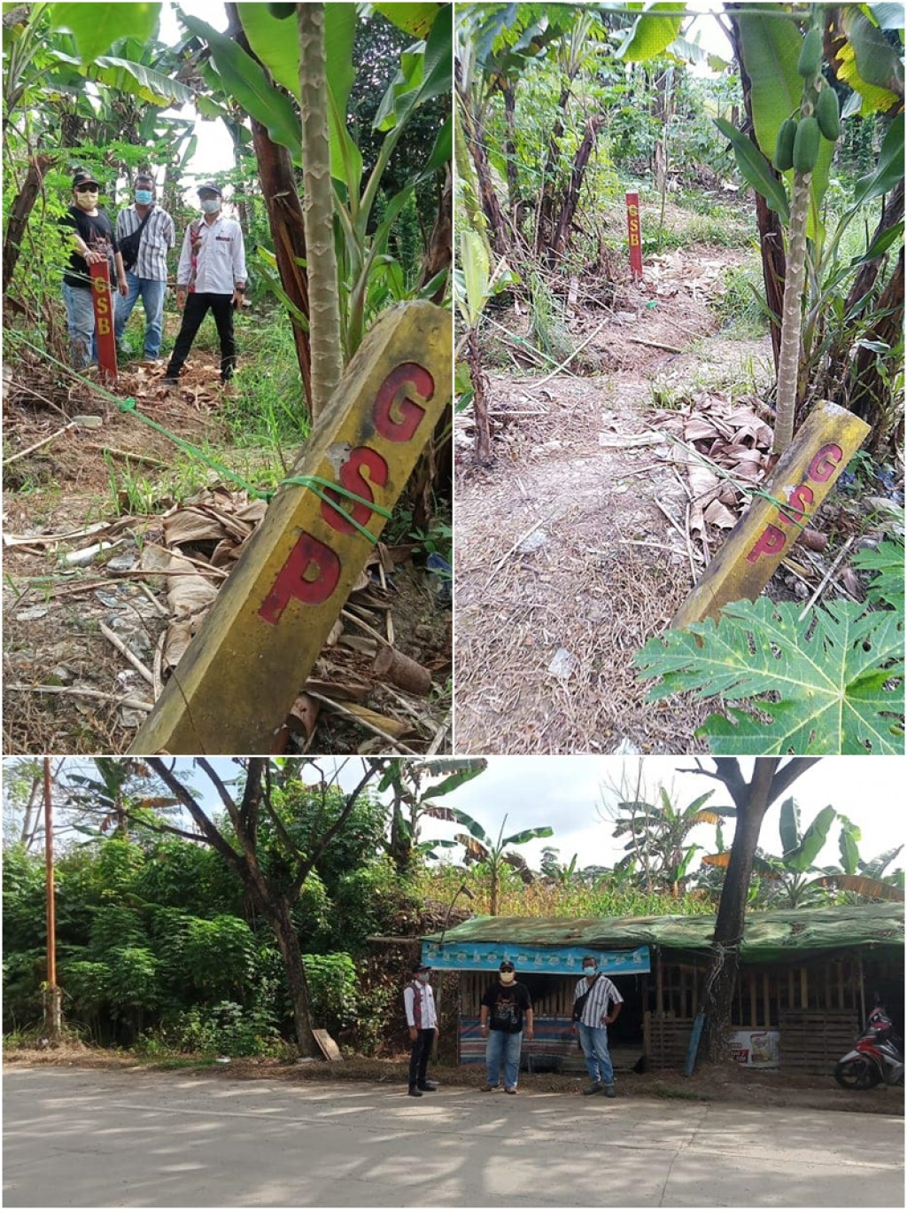 Pemantauan patok batas GSB (Garis Sempadan Bangunan) dan GSP (Garis Sempadan Pagar) di Jalan Moeis Hasan