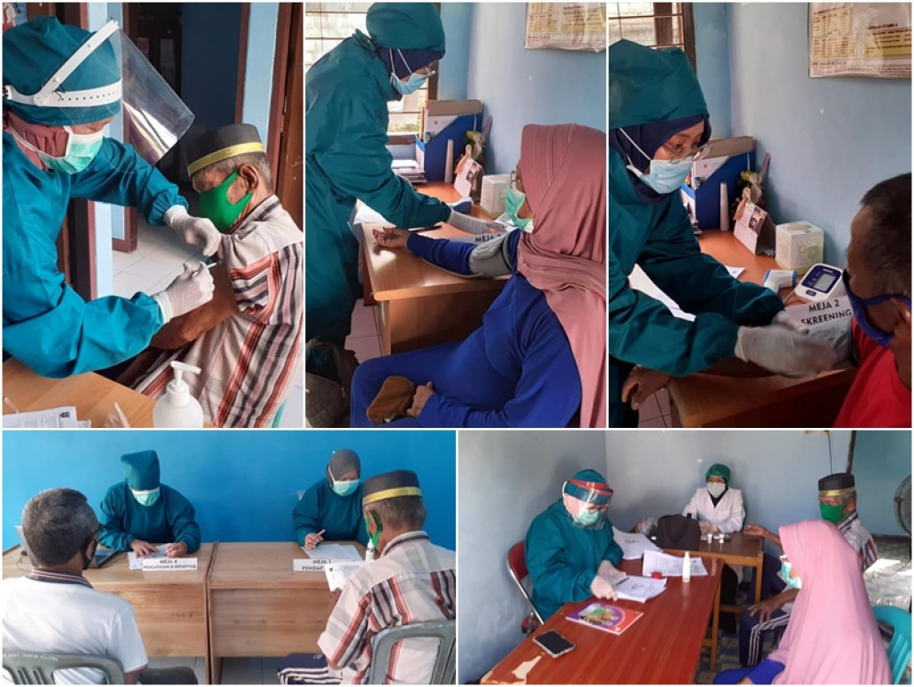 Vaksinasi COvid 19 untuk Lansia di Wilayah Kelurahan Sengkotek