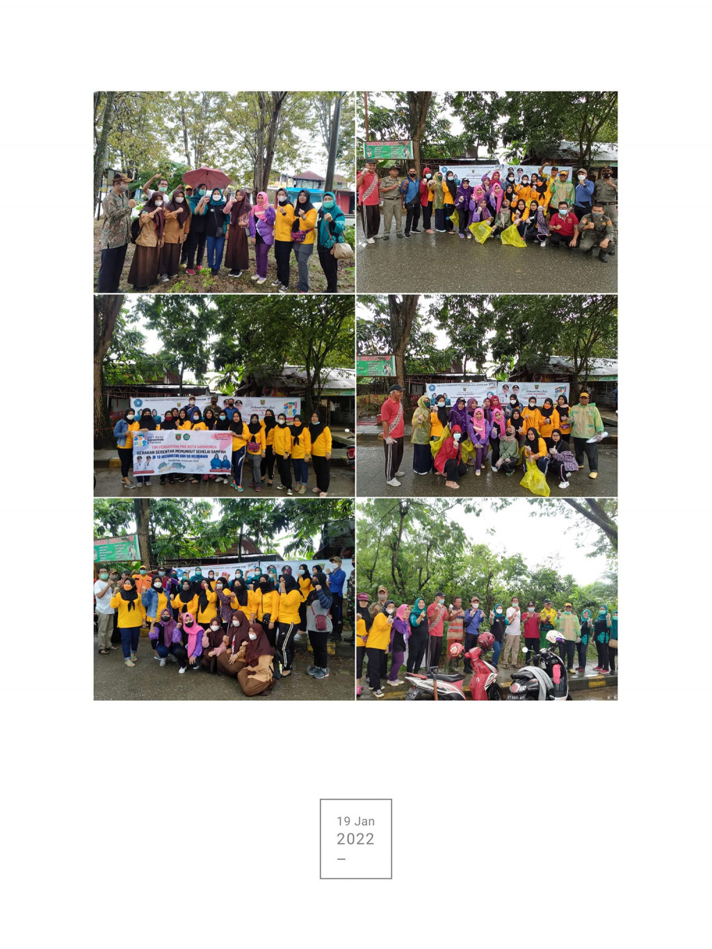 Gerakan Memungut Sehelai Sampah oleh TP PKK Kecamatan Loa Janan Ilir dan TP PKK Kelurahan Sengkotek dalam rangka Hut Kota Samarinda dan Pemkot Samarinda