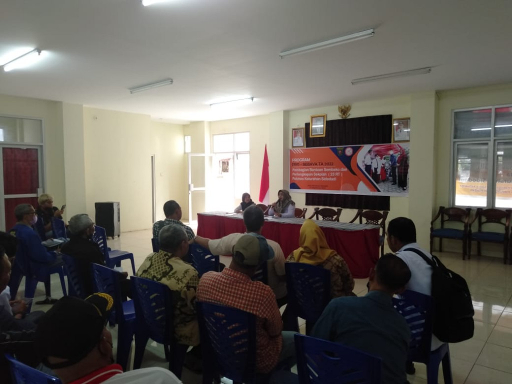 Rapat koordinasi bersama ketua RT mengenai kegiatan probebaya bidang Sapras (BPJS dan Bantuan Sekolah