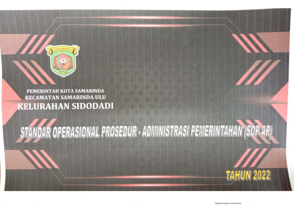 SOSIALISASI SOP - SP KELURAHAN SIDODADI TAHUN 2022