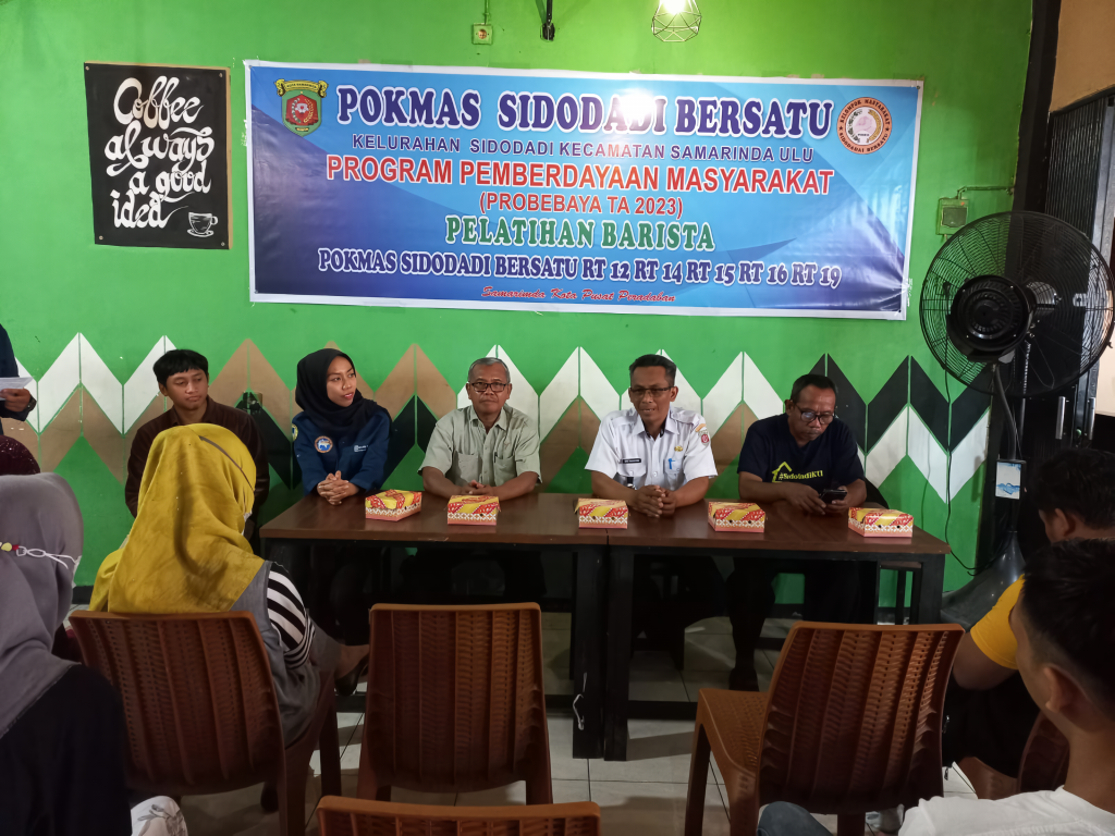 Lurah Sidodadi Resmi Membuka Pelatihan Barista yang Diadakan oleh Pokmas Sidodadi Bersatu