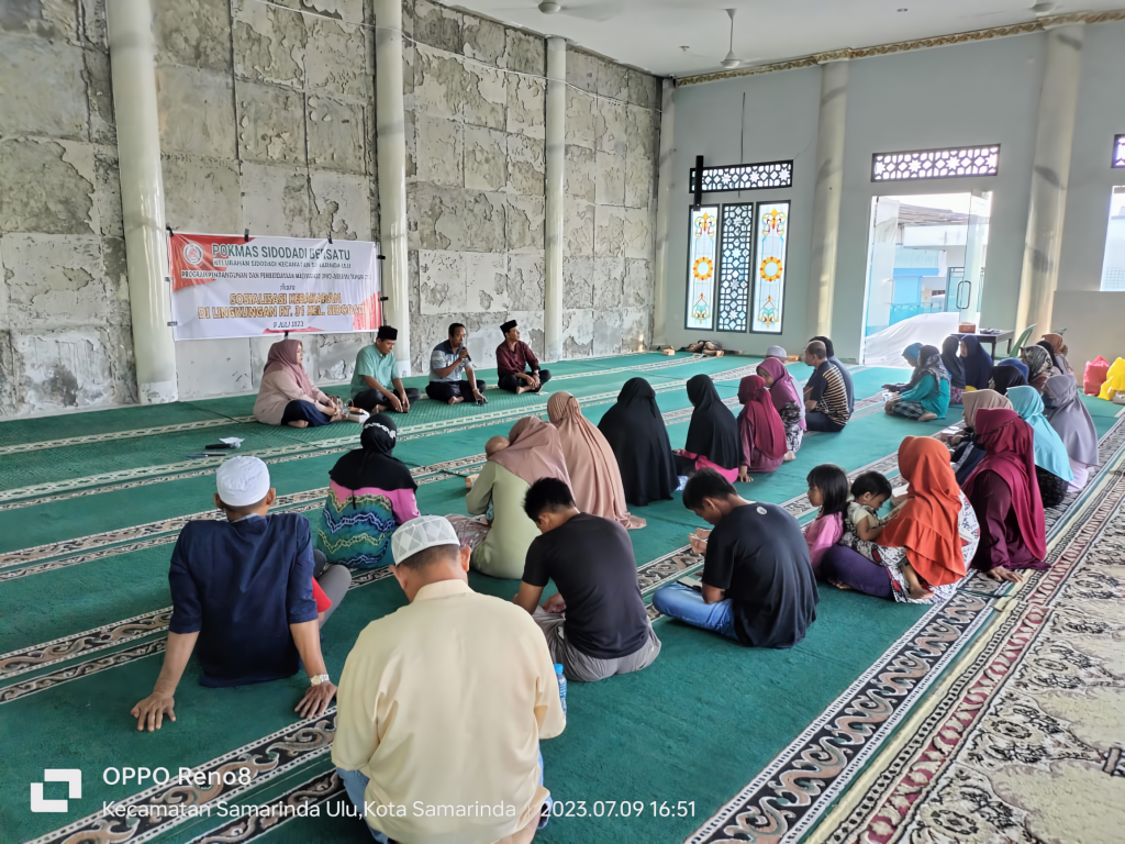 Pokmas Sidodadi Bersatu Adakan Sosialisasi Kebakaran Kepada Warga Lingkungan RT 31 Kelurahan Sidodadi