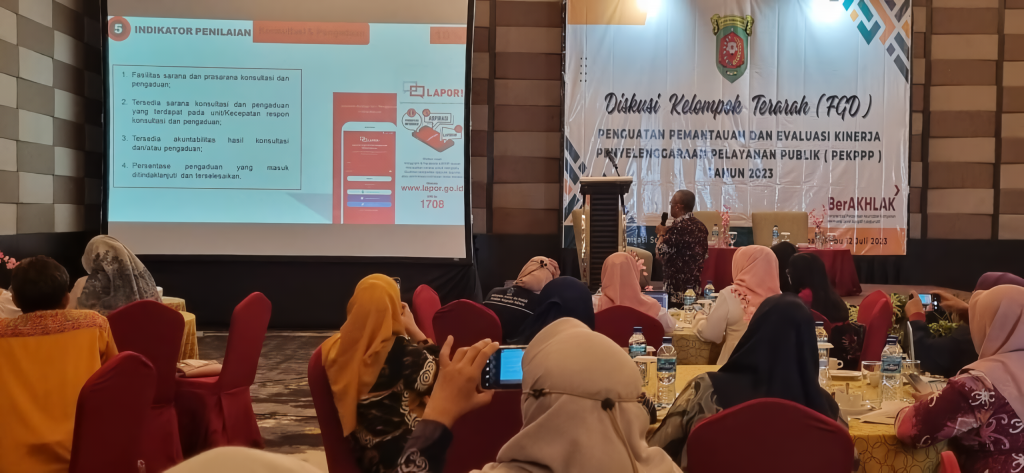 Kegiatan FGD Penguatan Pemantauan dan Evaluasi Kinerja Penyelenggaraan Publik
