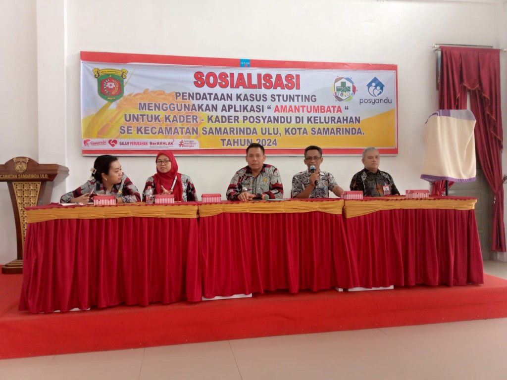 SOSIALISASI Pendataan KAsus Stuntung Menggunakan Aplikasi"AMANTUMBATA"Untuk KAder-Kader Posyandu Sekelurahan Se  Kecamatan Samarinda Ulu Kota Samarinda Tahun 2024