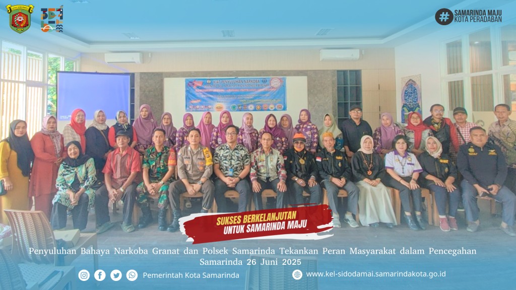 Kelurahan Sidodamai Gelar Penyuluhan Bahaya Narkoba: Granat dan Polsek Samarinda Tekankan Peran Masyarakat dalam Pencegahan