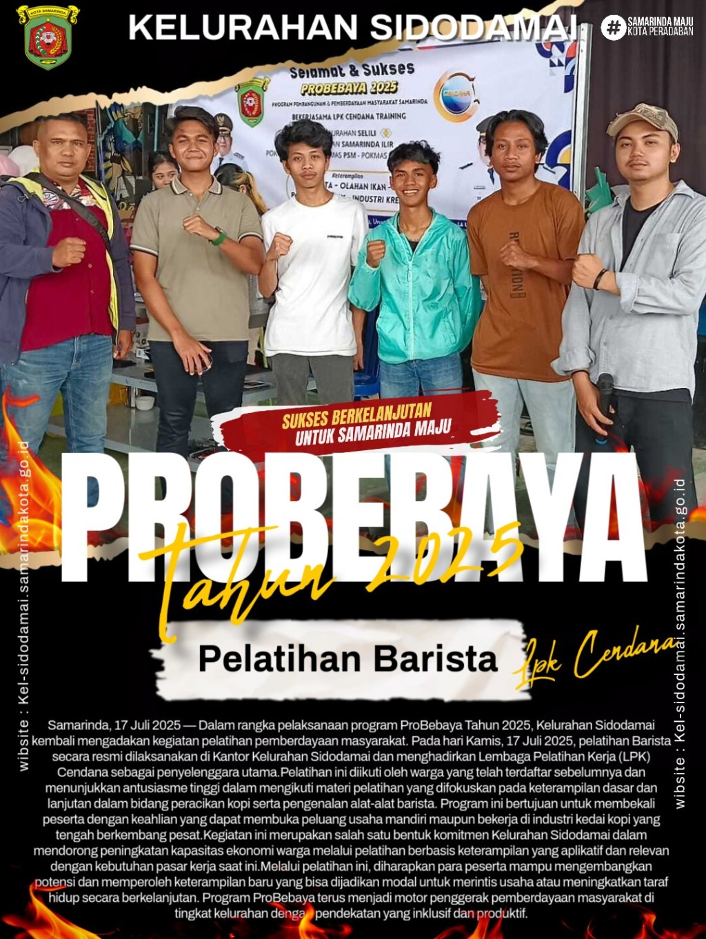 Warga Sidodamai Antusias Ikuti Pelatihan Barista Bersama LPK Cendana dalam Program ProBebaya 2025