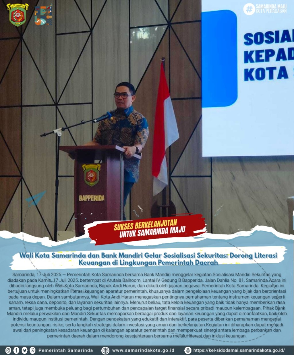 Wali Kota Samarinda dan Bank Mandiri Gelar Sosialisasi Sekuritas: Dorong Literasi Keuangan di Lingkungan Pemerintah Daerah