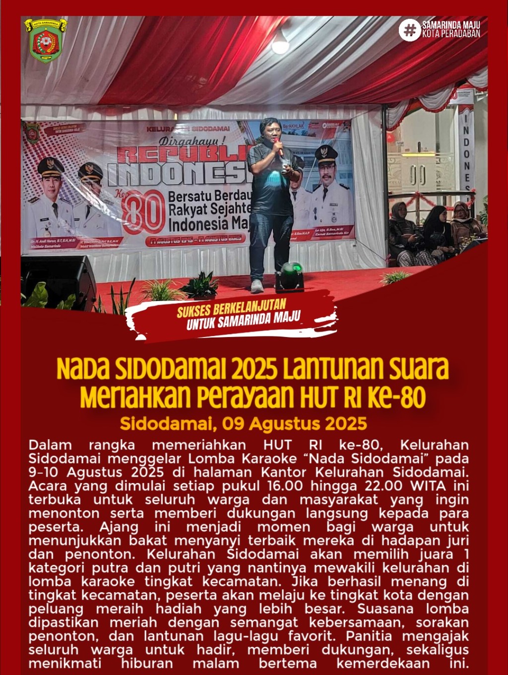 Nada Sidodamai 2025: Warga Adu Suara, Rebut Tiket ke Lomba Karaoke Tingkat Kota!