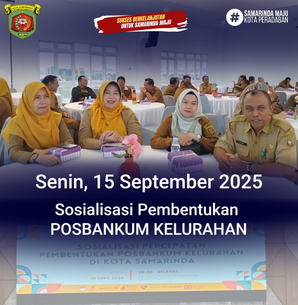 Samarinda Percepat Pembentukan Posbakum Kelurahan, Kasi Pemerintahan Sidodamai Hadiri Sosialisasi di Bapperida