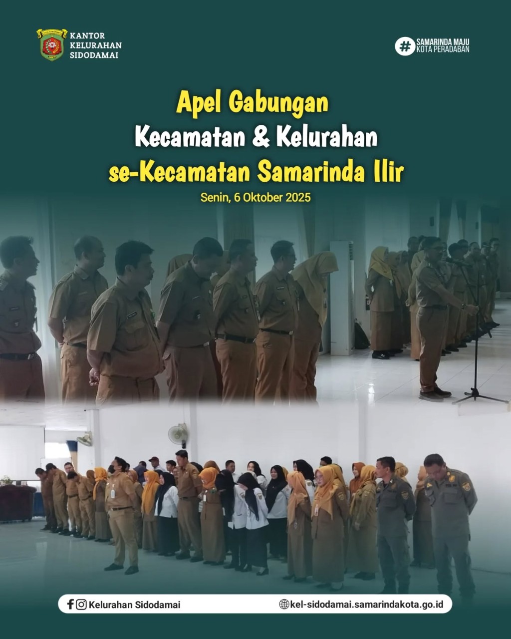 Kelurahan Sidodamai Ikuti Apel Gabungan Kecamatan Samarinda Ilir