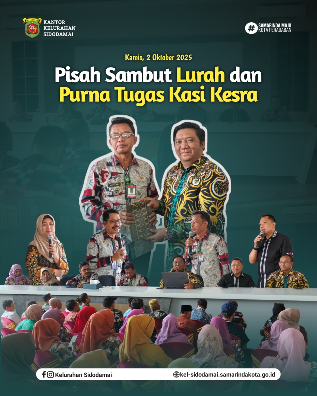 Pisah Sambut Penuh Kehangatan di Kelurahan Sidodamai  Sambut Lurah Baru, Apresiasi Pengabdian Pejabat Lama