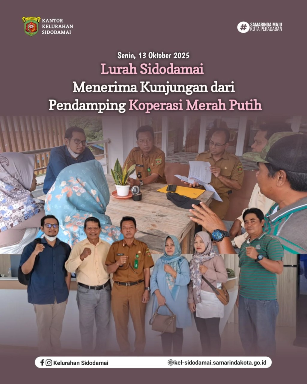 🤝 LURAH SIDODAMAI SAMBUT KUNJUNGAN PENDAMPING DARI KOPERASI MERAH PUTIH: PERKUAT SINERGI UNTUK PEMBERDAYAAN UMKM 💼