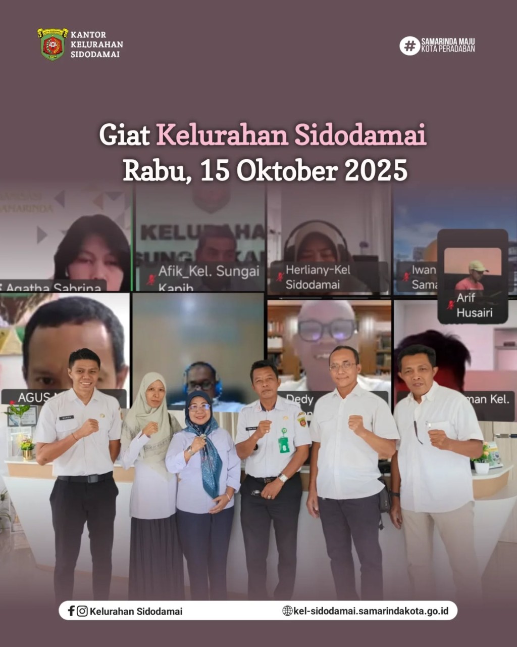 📅 GIAT KELURAHAN SIDODAMAI – RABU, 15 OKTOBER 2025: SINERGI, KOORDINASI, DAN PELAYANAN UNTUK MASYARAKAT 💪