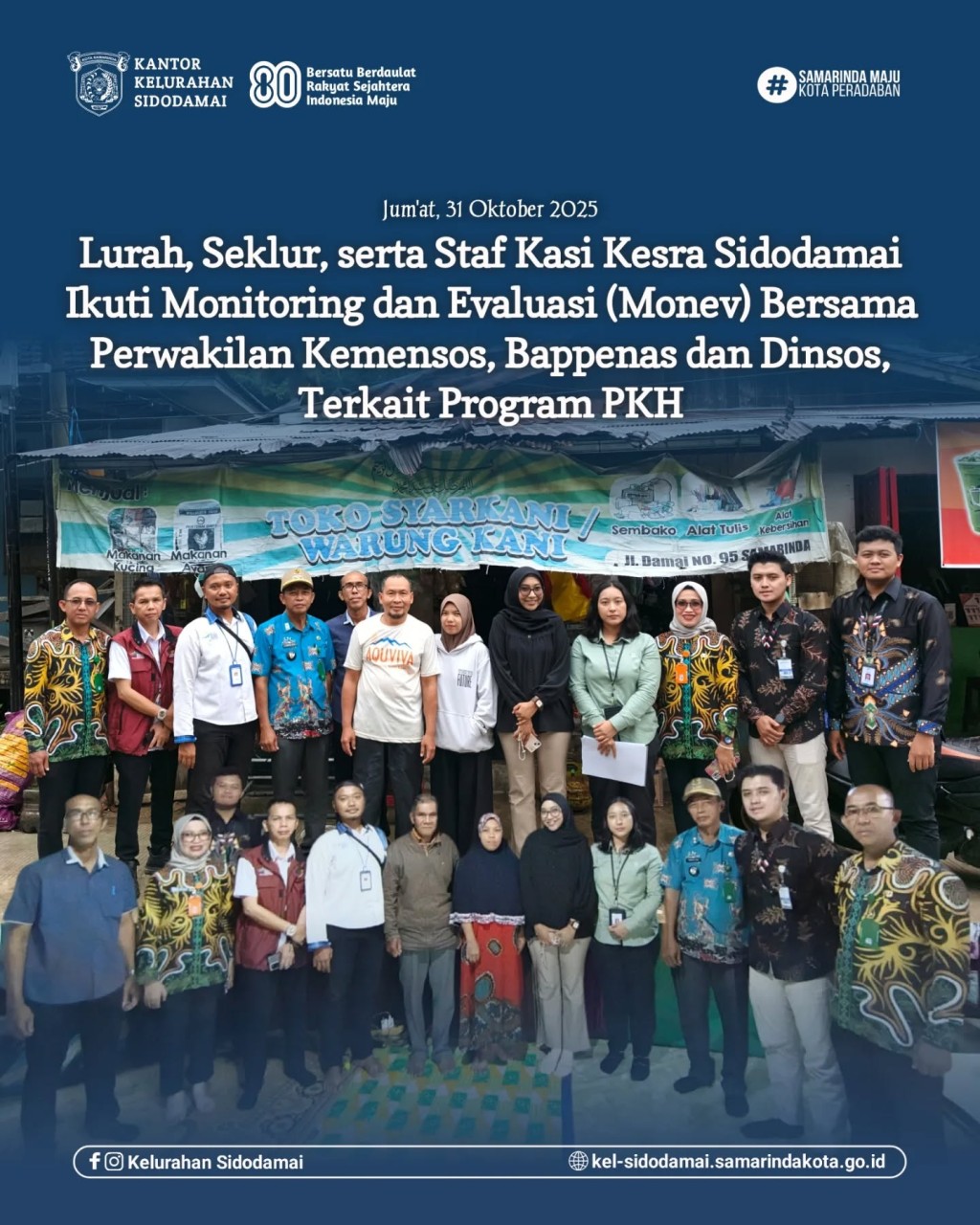 Sinergi Lintas Sektor: Lurah, Seklur, & Staf Kesra Sidodamai Ikut Monev Bersama Kemensos, Bappenas, Dinsos, dan Pendamping PKH! 🤝