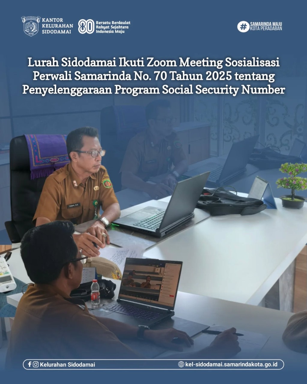Adaptasi Digital untuk Pelayanan Prima: Lurah Sidodamai Ikuti Sosialisasi Perwali Samarinda No. 70 Tahun 2025 via Zoom! 💻