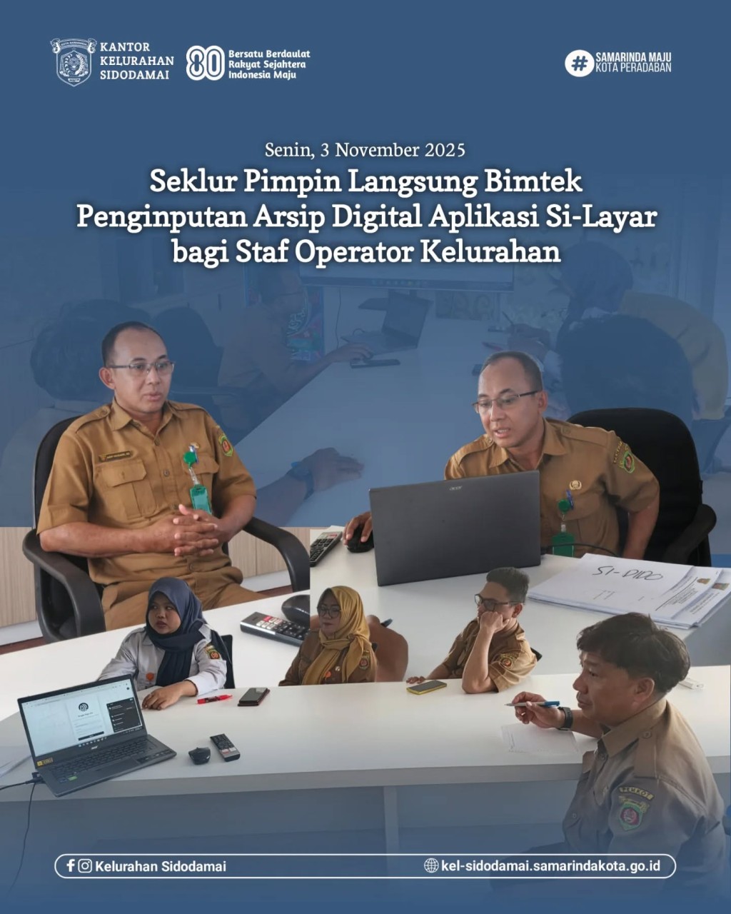 Seklur Sidodamai Pimpin Langsung Bimtek Pengarsipan Digital Si-Layar untuk Staf Operator Kelurahan 💻