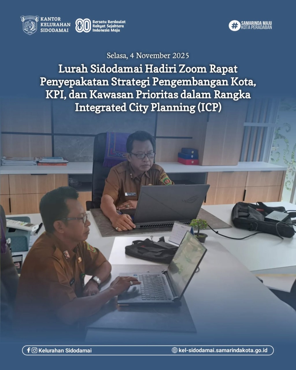 Visi Kota Masa Depan: Lurah Sidodamai Ikuti Rapat Strategis Pengembangan Kota dalam Rangka Integrated City Planning (ICP)! 💻📊