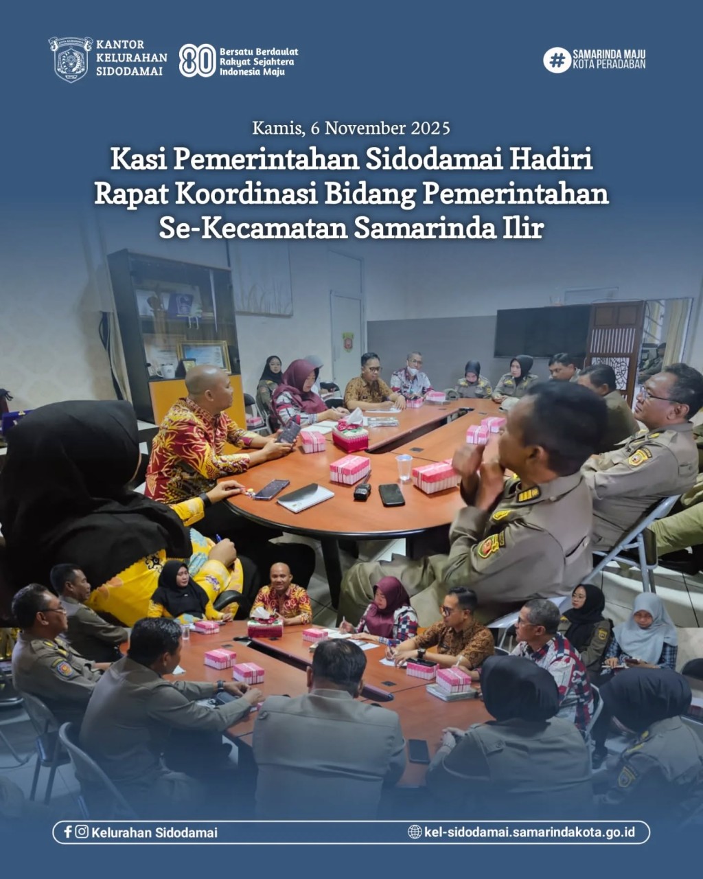 Sinergi Pemerintahan Diperkuat: Kasi Pemerintahan Sidodamai Hadiri Rakor Bidang Pemerintahan di Kecamatan Samarinda Ilir