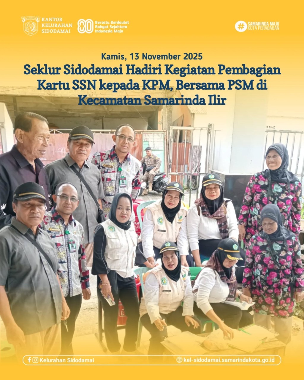 Seklur Sidodamai Dampingi PSM dalam Pembagian Kartu SSN untuk KPM di Kecamatan Samarinda Ilir