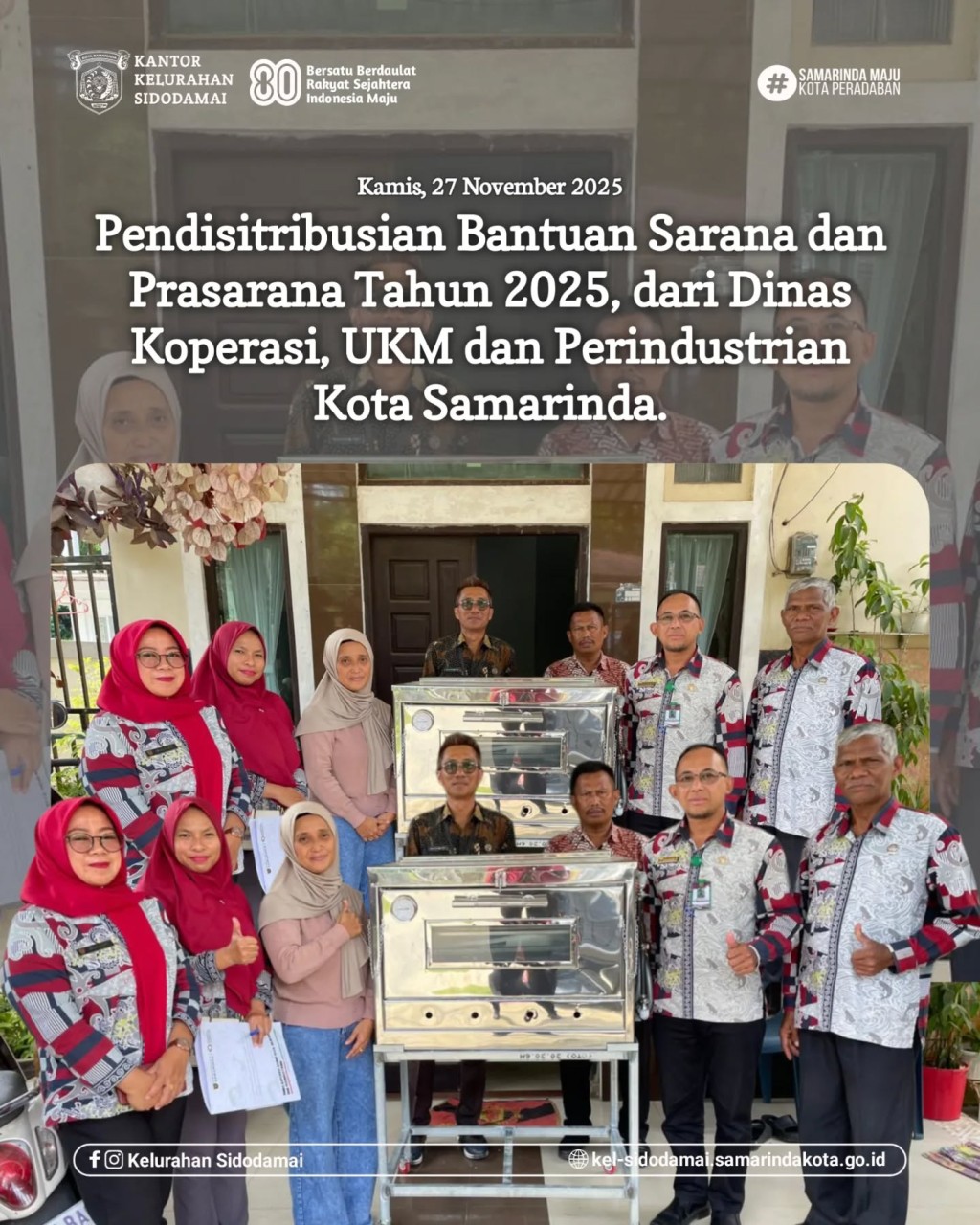 Dukung UMKM & Industri Kecil! Seklur dan Staf Kasi Ekobang Sidodamai Ikuti Pendistribusian Bantuan Sarana dan Prasarana dari Diskop UKM & Perindustrian Samarinda 🤝🏭