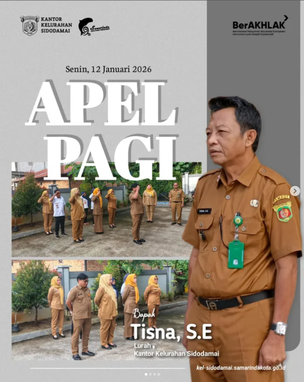 Kedisiplinan Menjadi Fondasi Pelayanan Prima, Kelurahan Sidodamai Laksanakan Apel Pagi Rutin