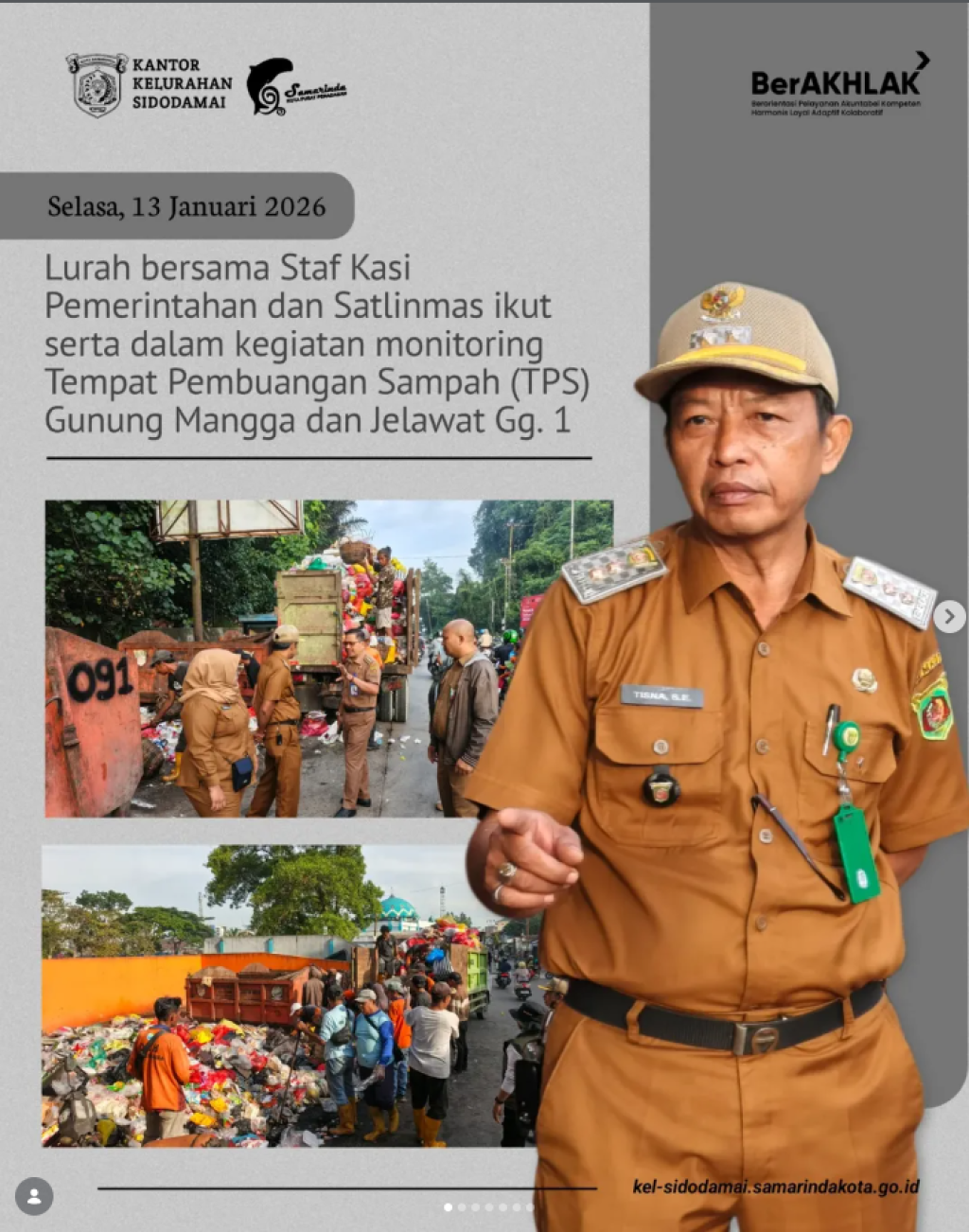 Sinergi Jaga Kebersihan Lingkungan, Pemerintah Kecamatan Samarinda Ilir Lakukan Monitoring TPS Gunung Mangga dan Jelawat