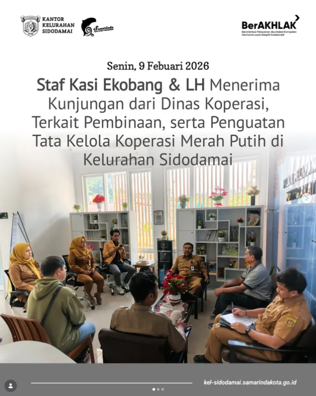 Perkuat Ekonomi Kerakyatan, Kelurahan Sidodamai Bersinergi dengan Dinas Koperasi Kota Samarinda