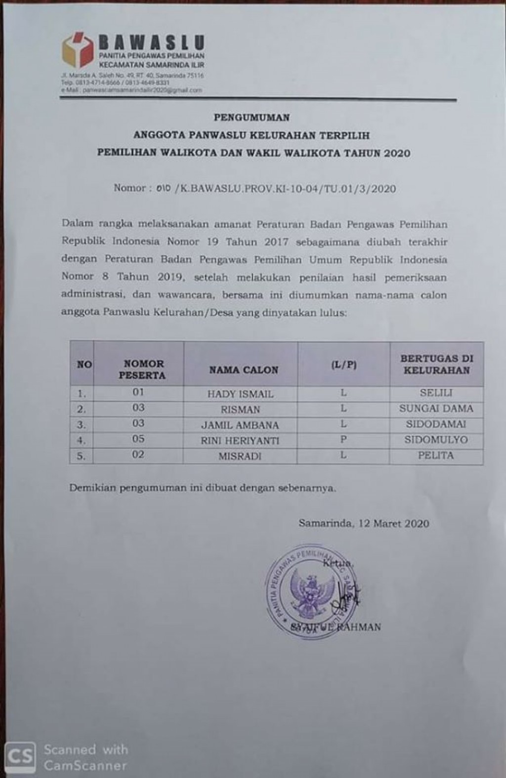 Anggota PPL Terpilih Se-Kecamatan Samarinda Ilir