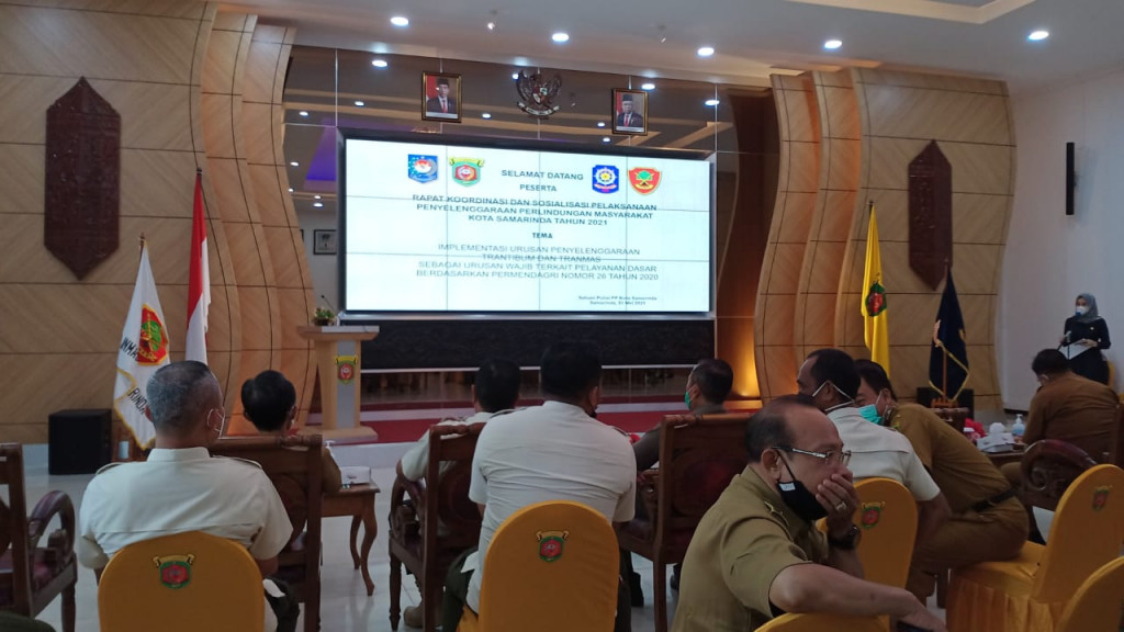 Rapat Koordinasi Dan Sosialisasi Penyelenggaraan Linmas Tahun 2021