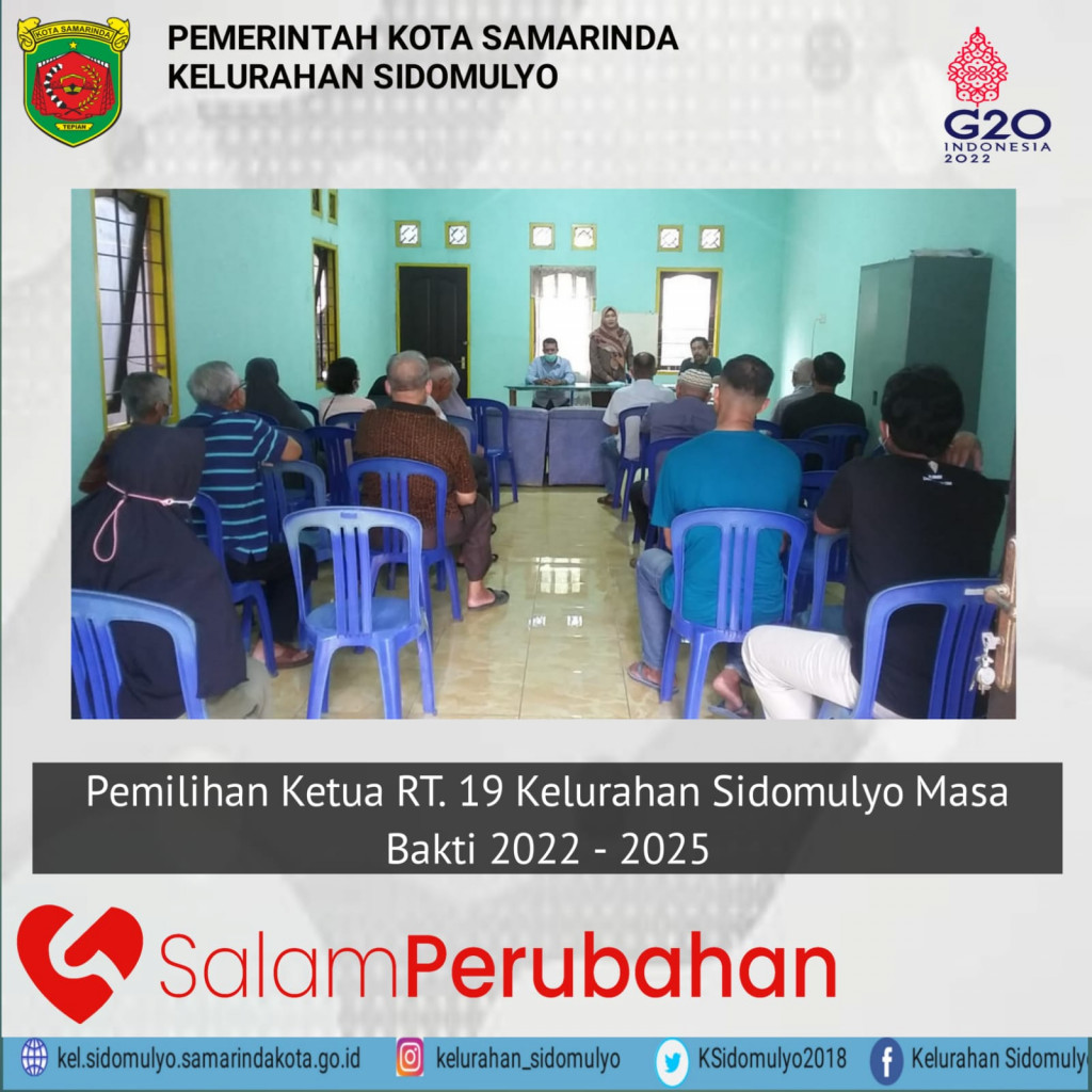 Pemilihan Ketua RT. 19 Kelurahan Sidomulyo