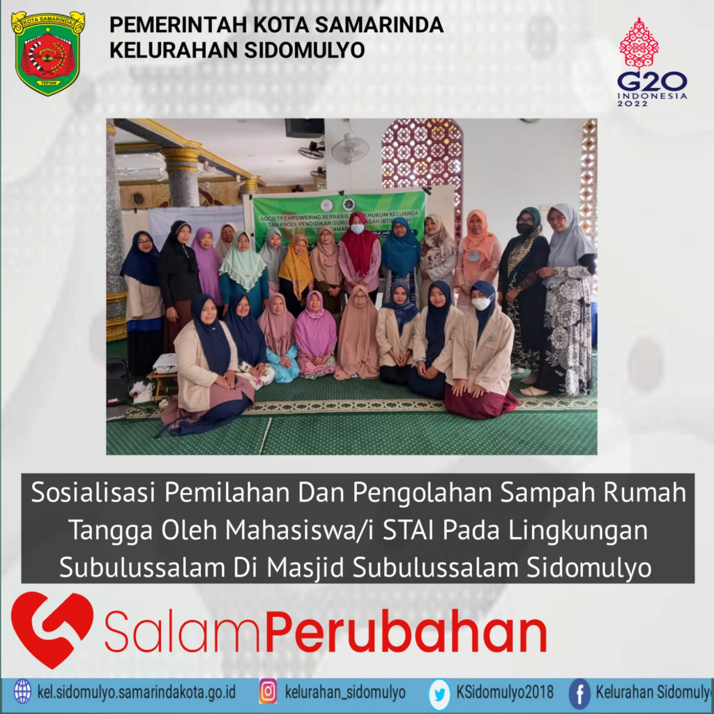 Sosialisasi Pemilahan Dan Pengolahan Sampah Oleh Mahasiswa/i KKN STAI