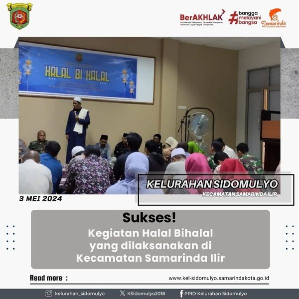 Kegiatan Halal Bihalal yang dilaksanakkan di Kecamatan Samarinda Ilir (08/05/2024)
