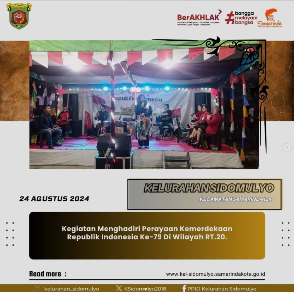 Kegiatan Perayaan Kemerdekaan Republik Indonesia ke-79 Di Wilayah RT.20. (24/08/2024)