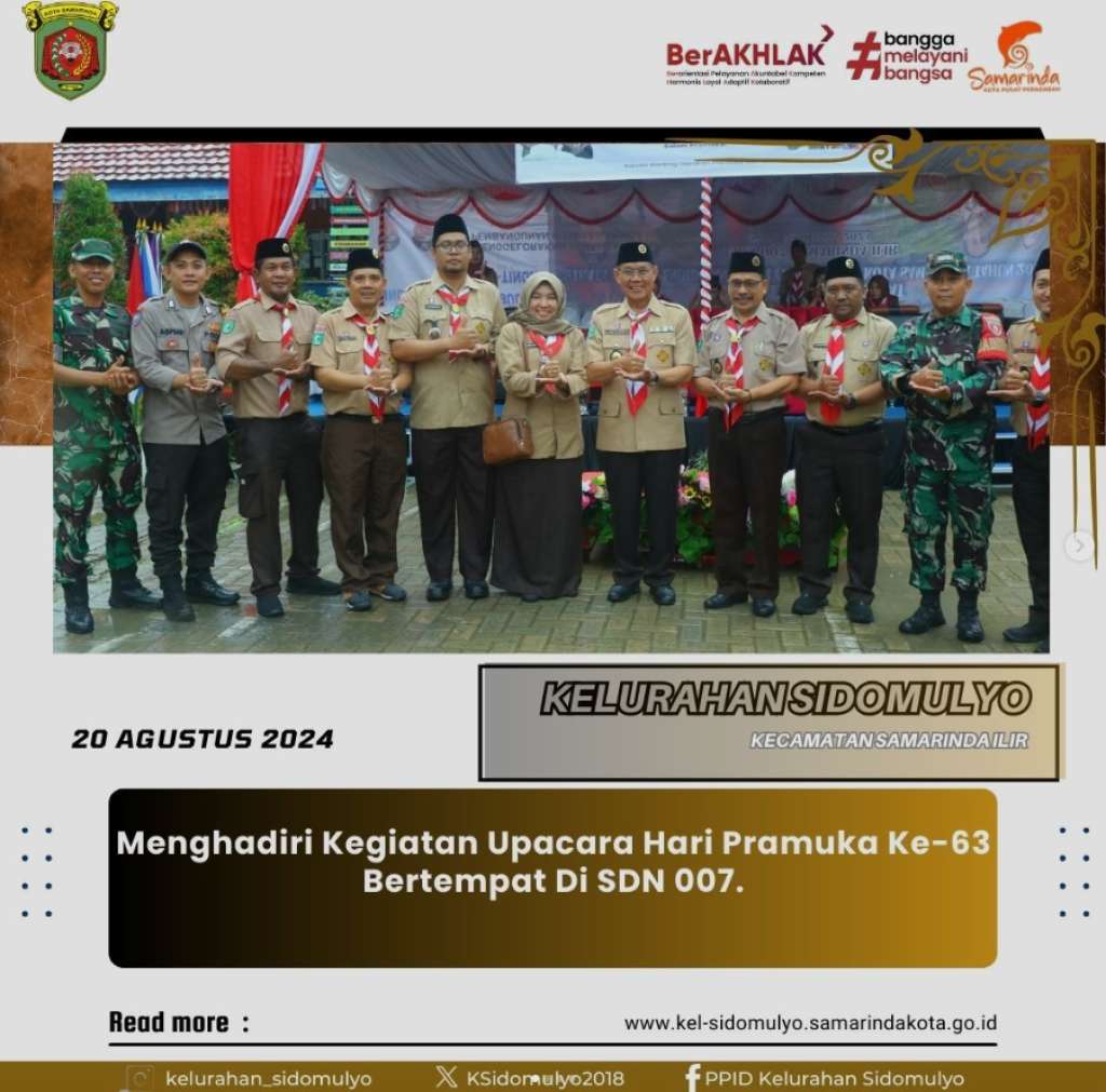 Kegiatan Upacara hari Pramuka Ke-63 (20/08/2024)