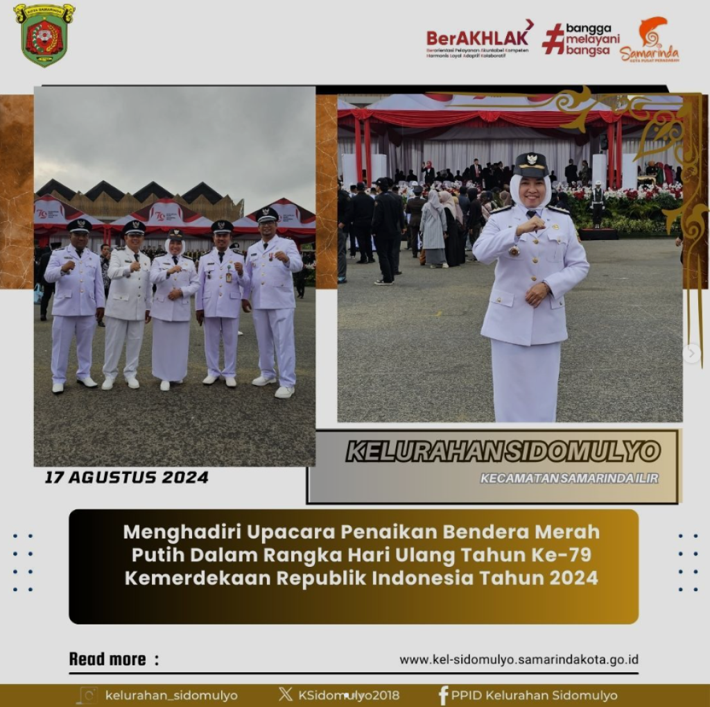 Upacara penaikan bendera merah putih dalam rangka hari ulang tahun ke-79 kemerdekaan republik indonesia tahun 2024. (17/08/2024)