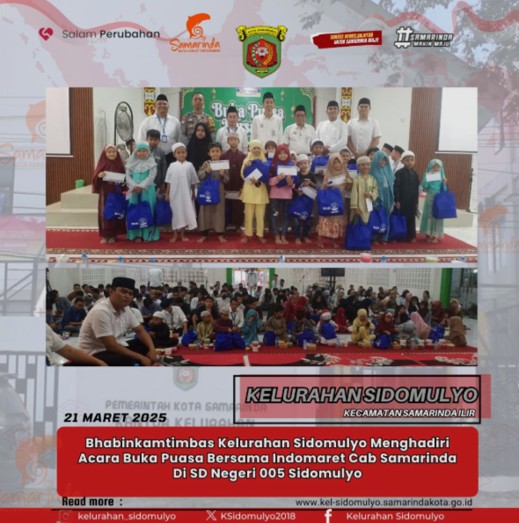 Kegiatan Acara Buka Puasa Bersama Indomaret Cab Samarinda Di SD Negeri 005 Sidomulyo (21/03/2025)