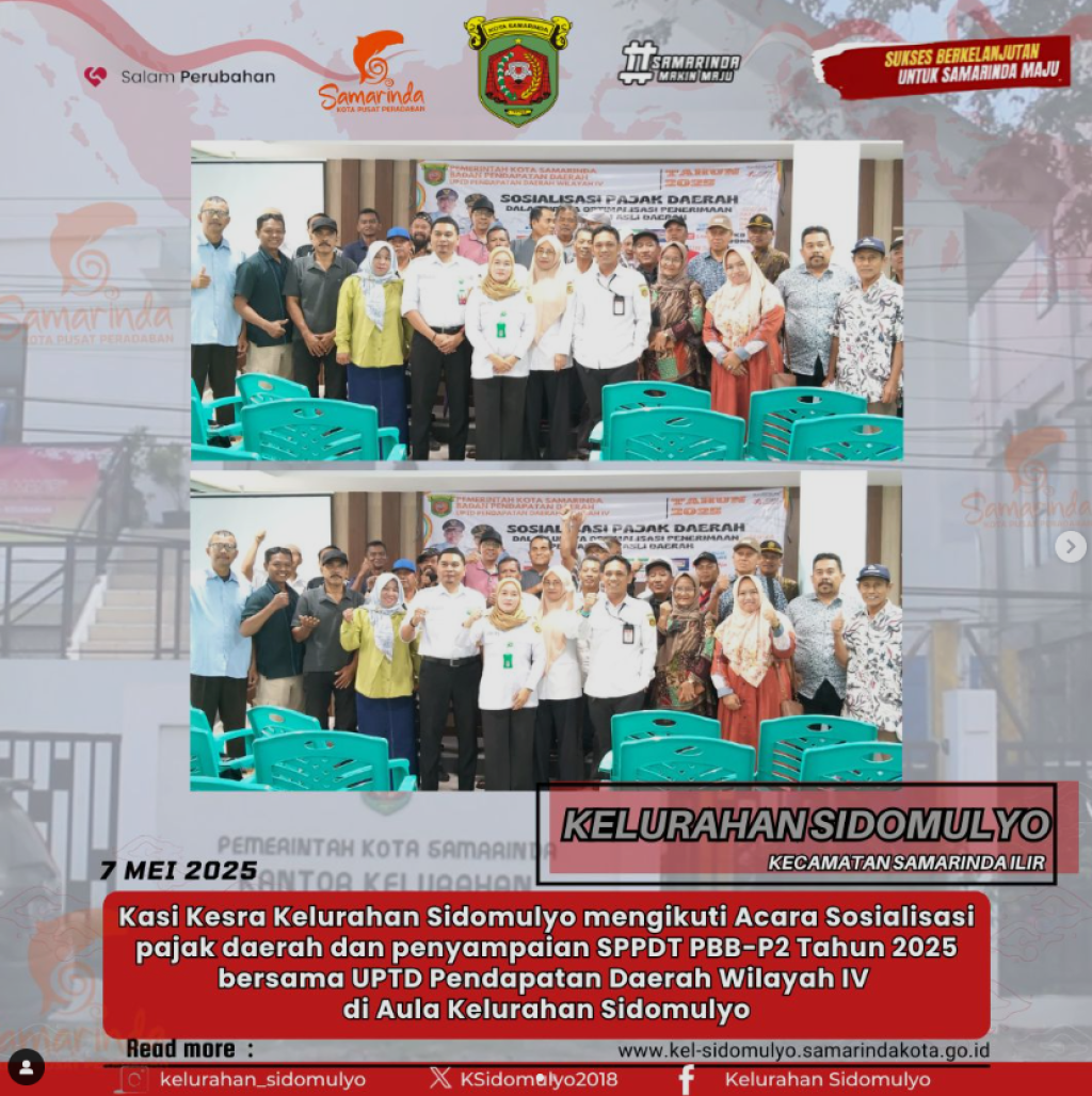 Kegiatan Acara Sosialisasi Pajak Daerah dan SPPDT PBB-P2 Tahun 2025 bersama UPTD Pendapatan Daerah Wilayah IV (07/05/2025)