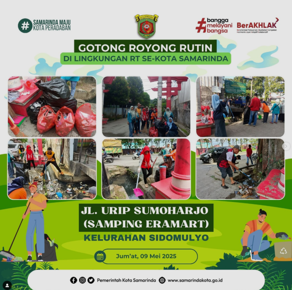 Kegiatan Kerja Bakti / Gotong Royong bersama di lingkungan Jl. Urip Sumoharjo (09/05/2025)