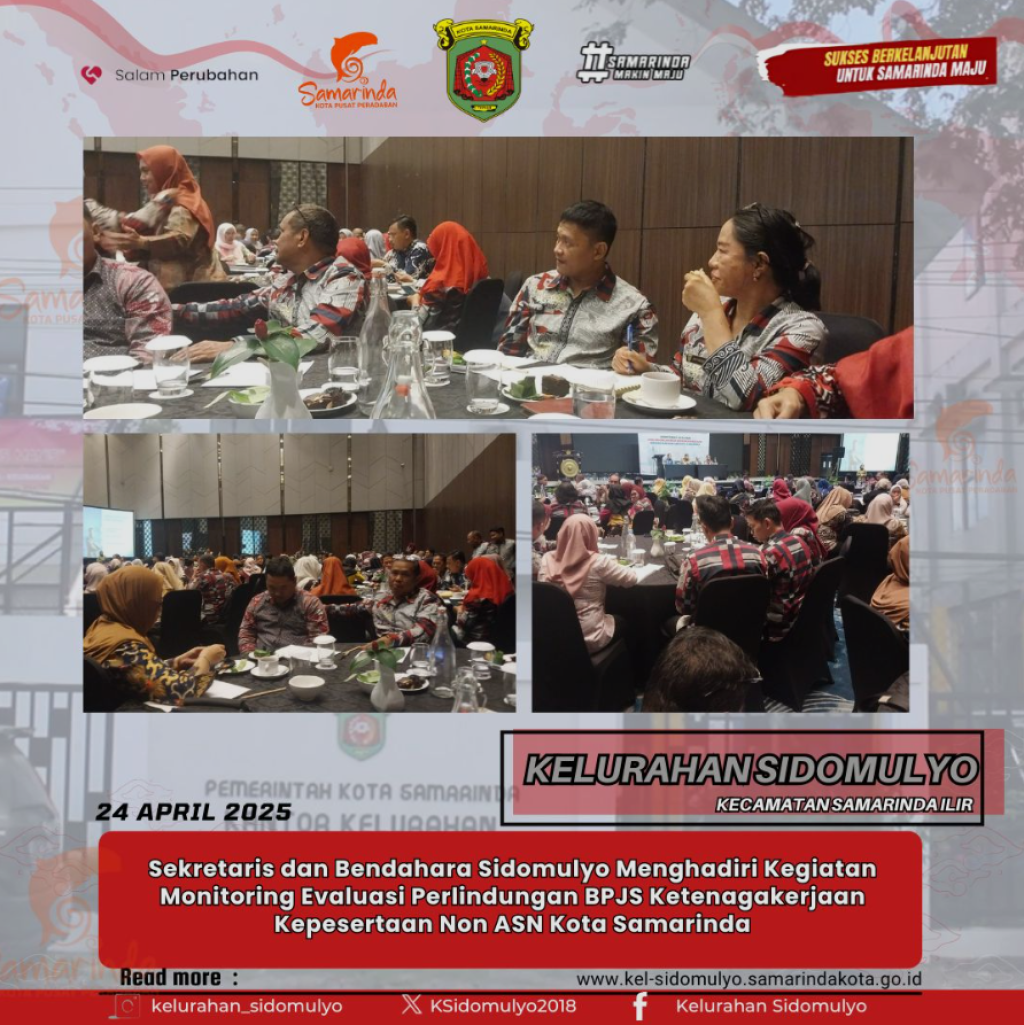 Kegiatan Monitoring Evaluasi Perlindungan BPJS Ketenagakerjaan Kepesertaan Non ASN Kota Samarinda (24/04/2025)