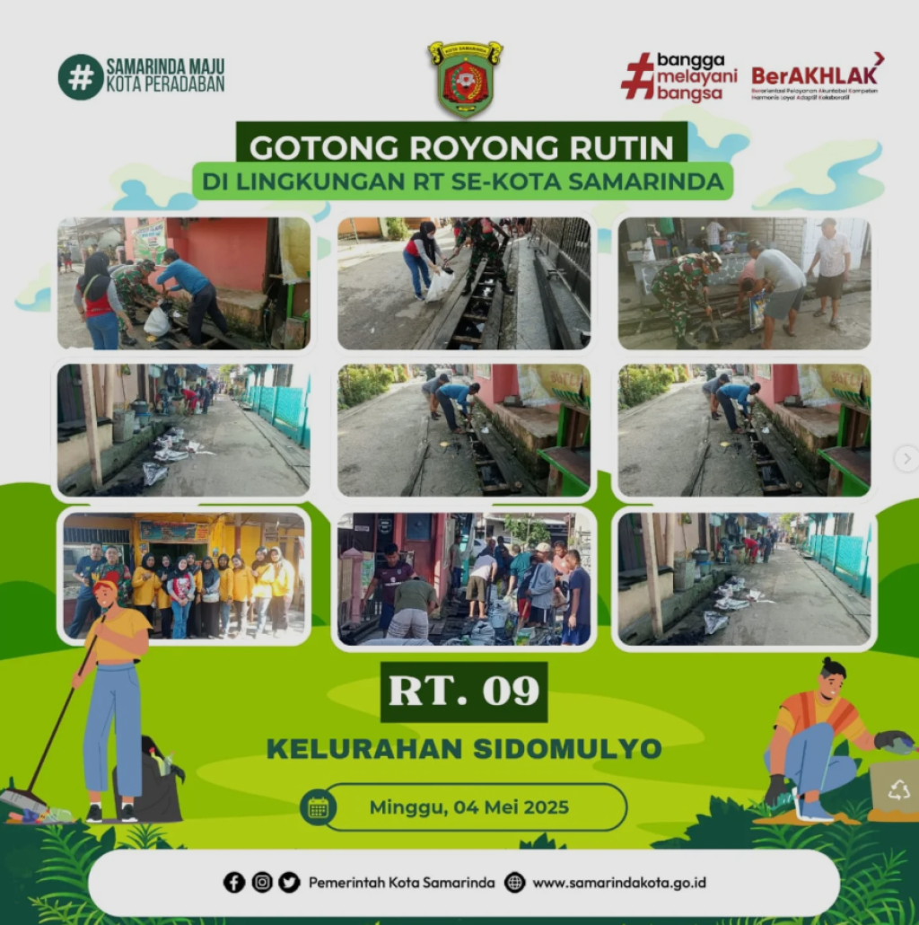 Kegiatan Monitoring Kerja Bakti Kelurahan Sidomulyo (04/05/2025)