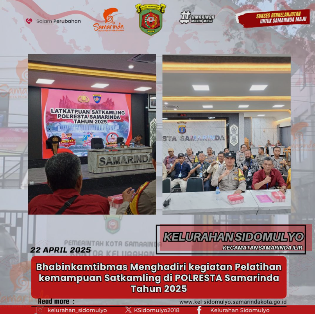 Kegiatan Pelatihan Kemampuan Satkamling di POLRESTA Samarinda Tahun 2025 (24/04/2025)
