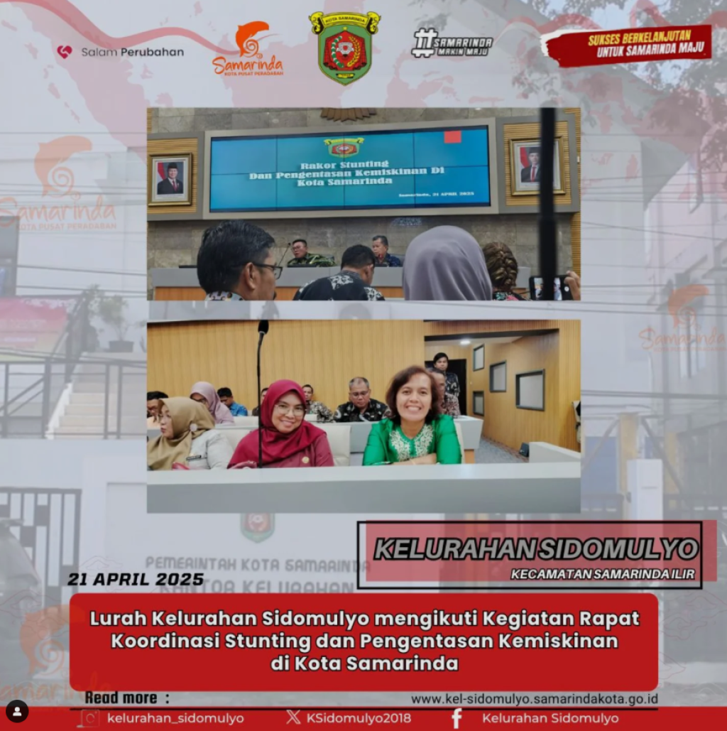 Kegiatan Rapat Koordinasi Stunting dan Pengentasan Kemiskinan di Kota Samarinda (21/04/2025)