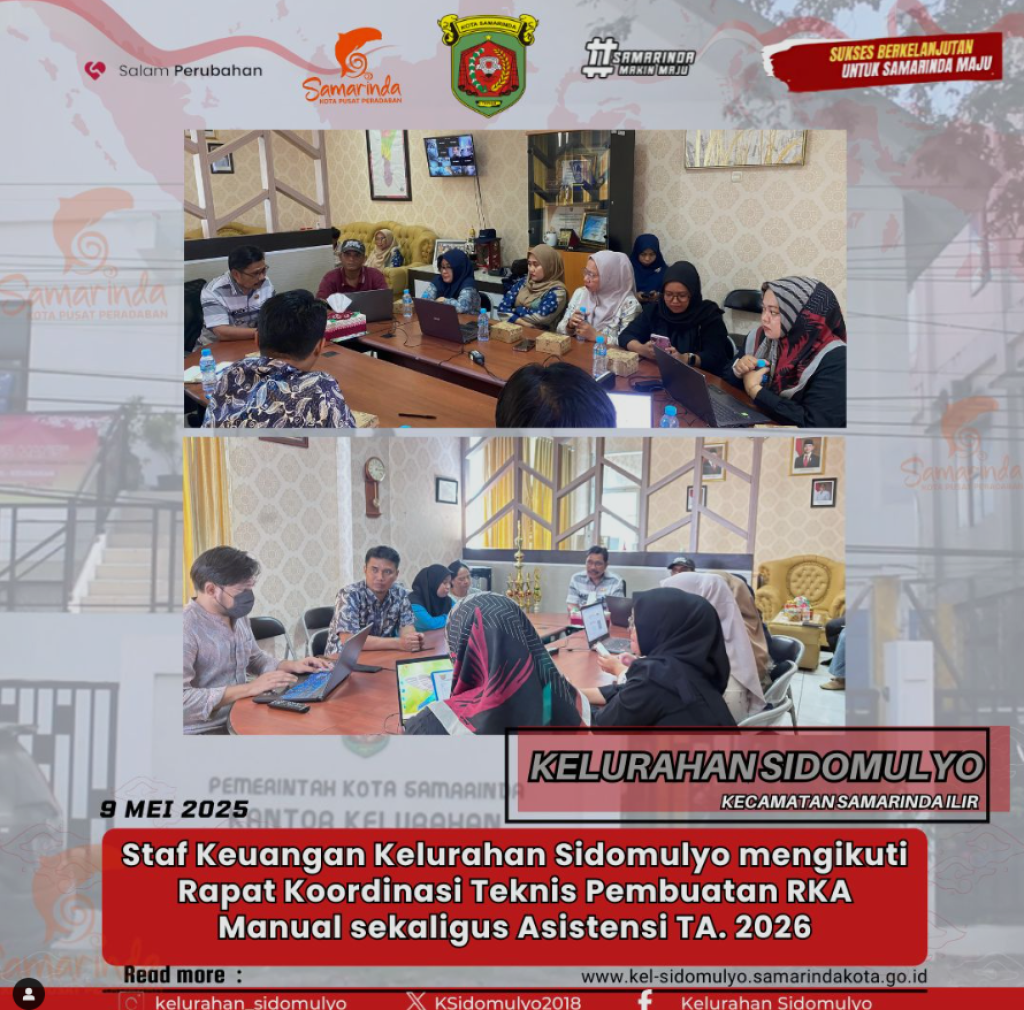 Kegiatan Rapat Koordinasi Teknis Pembuatan RKA Manual sekaligus Asistensi TA. 2026 (09/05/2025)