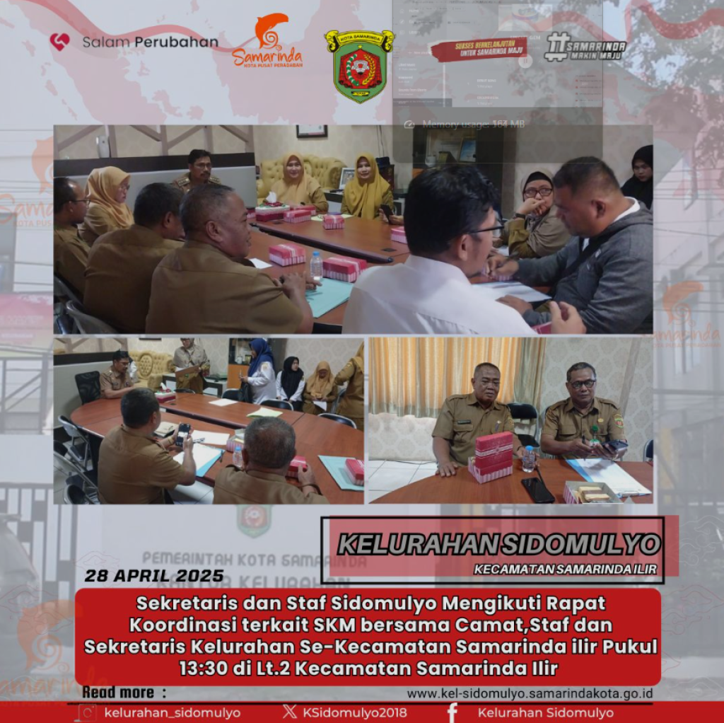 Kegiatan Rapat Koordinasi terkait SKM e-Kecamatan Samarinda ilir (28/04/2025)