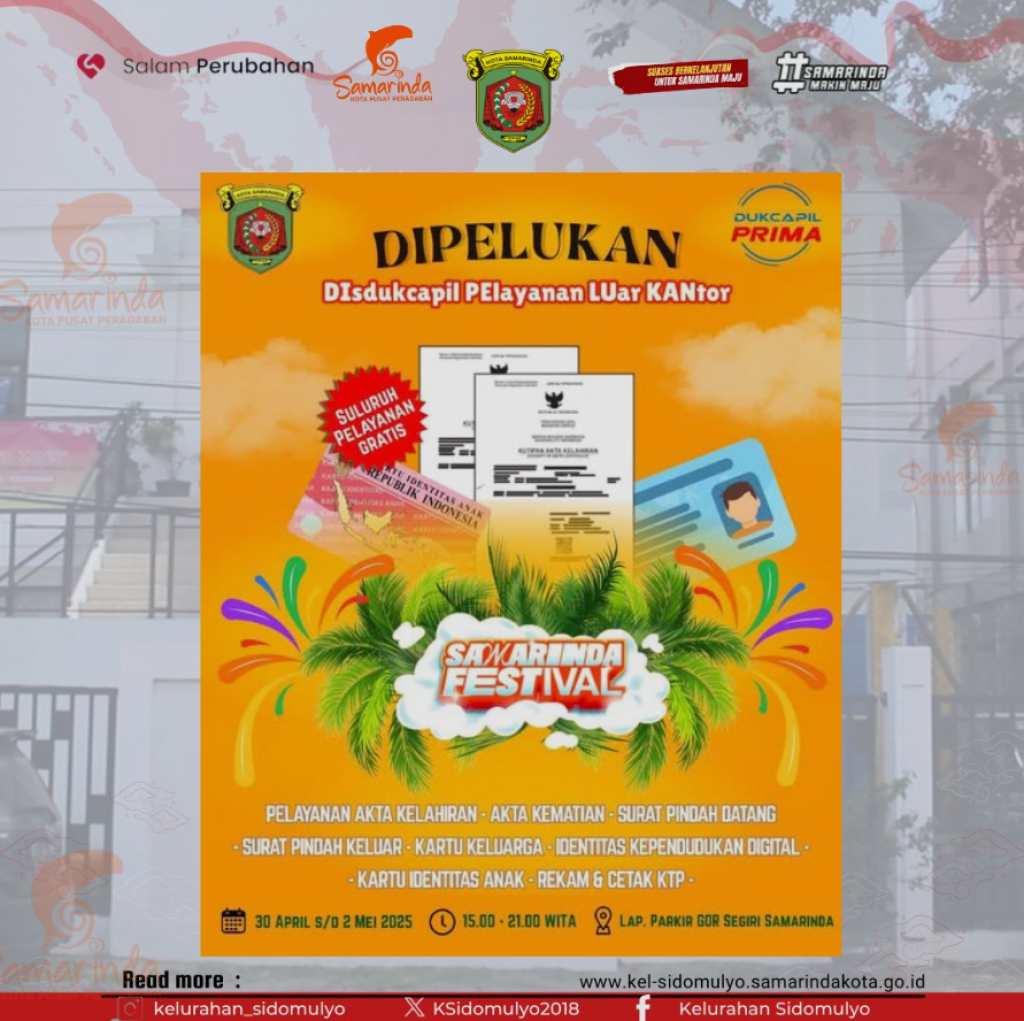 Pelayanan GRATIS di Disdukcapil Kota Samarinda